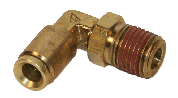 Brass Push In DOT Male 90 Deg Swivel Elbow 5/32" X 1/8"