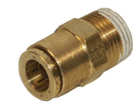 Brass Push In DOT Male Conncector 1/4" X 1/8"