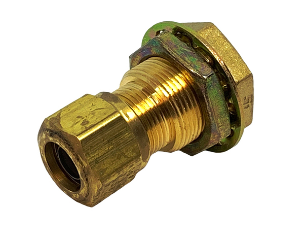 Brass Nylon Air Brake Bulkhead 3/8" Tube