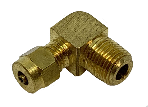 Brass Split Sleeve Fittings For Nylon Tubing 90 Deg Male Elbow 1/8" Tube 1/8" Pipe